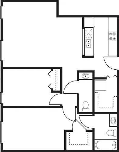 Floor plan 2 Bedroom -954