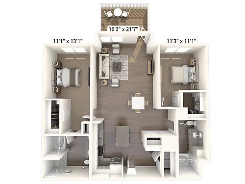 Floor plan B6-B-1