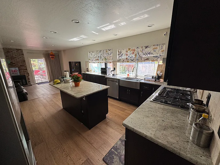 Kitchen from entrance from attached garage