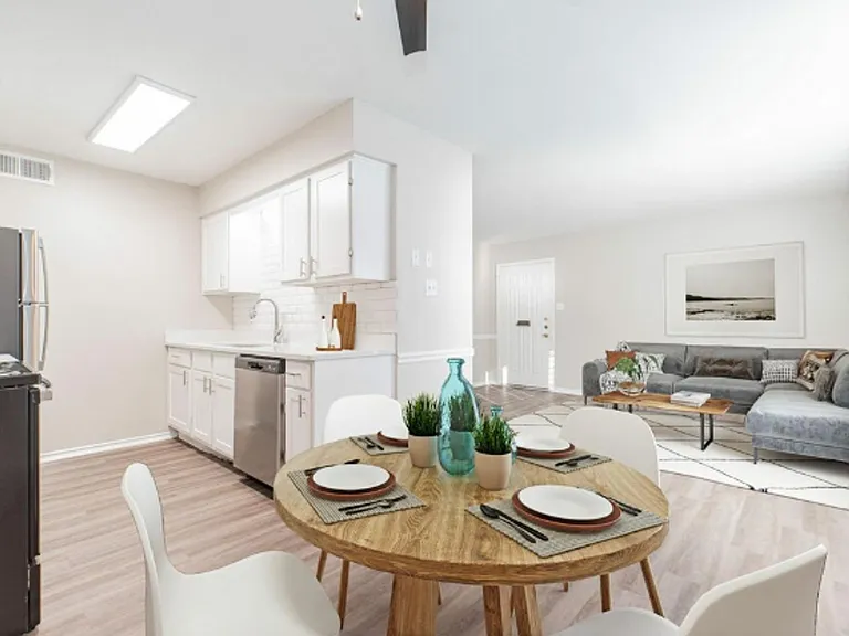 Furnished two bedroom dining area