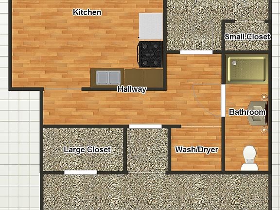 Apt Layout with carpet