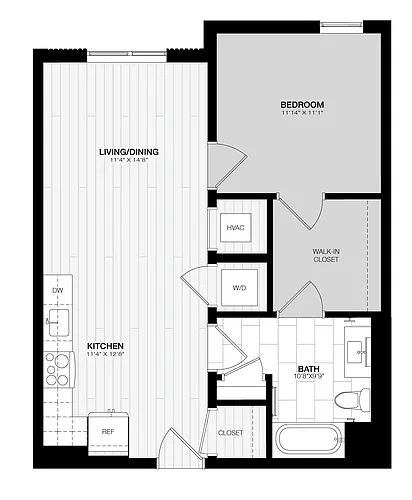 Floor plan 1 Bed/1 Bath-C5