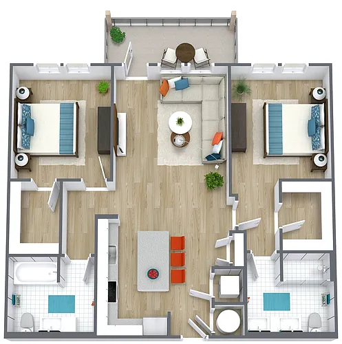 Floor plan 2X2