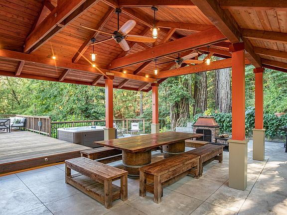 How about lunch in this beautiful outdoor dining area?