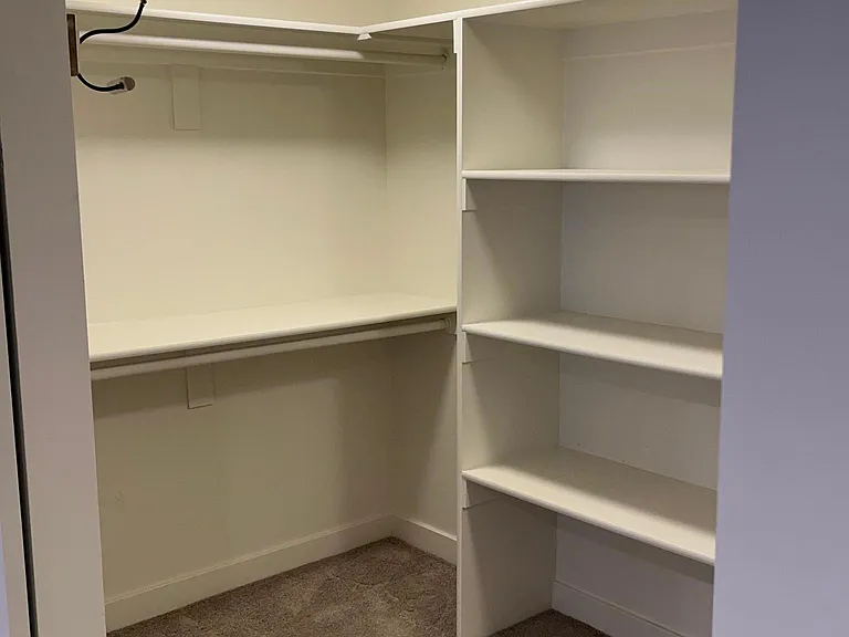 Downstairs living area closet