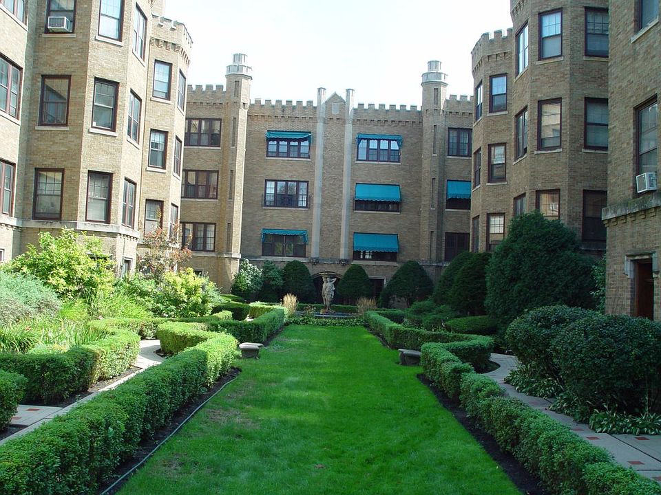 Front of building facing park