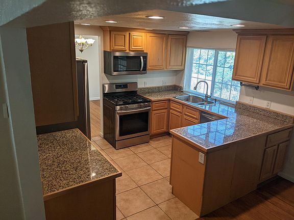 Stylish granite counters.