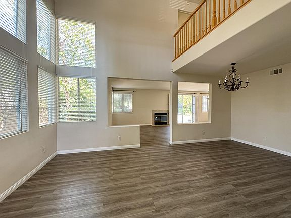 Vaulted ceilings in living room