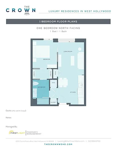Floor plan 1 BED 1 BATH