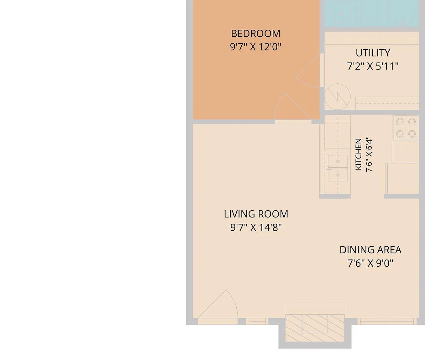 1 bed, 1.0 bath, 508 sqft, $795 — Photo 3