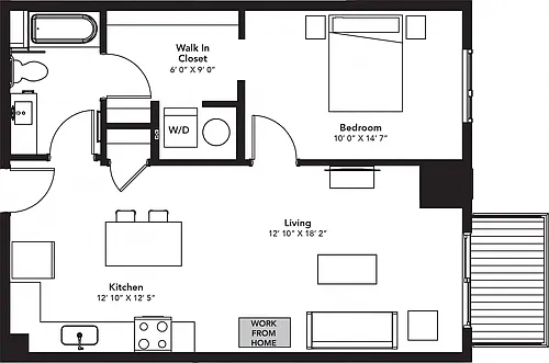 Floor plan A61-DDG