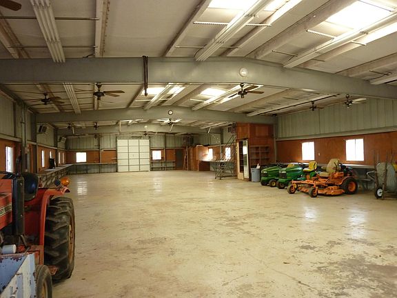 Interior of heated barn on 16 acres