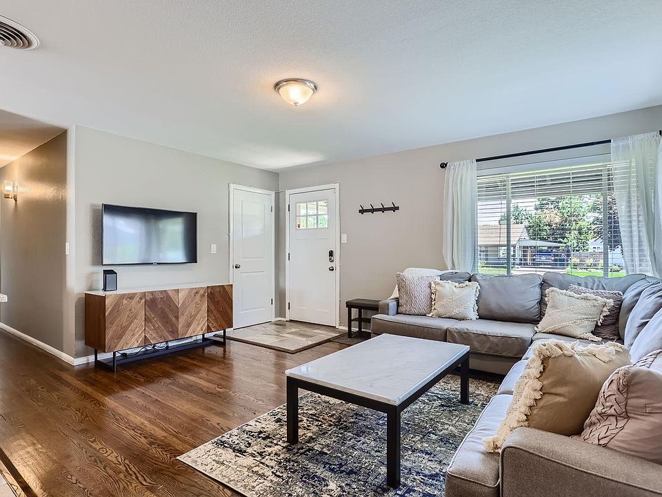 Living room with closet