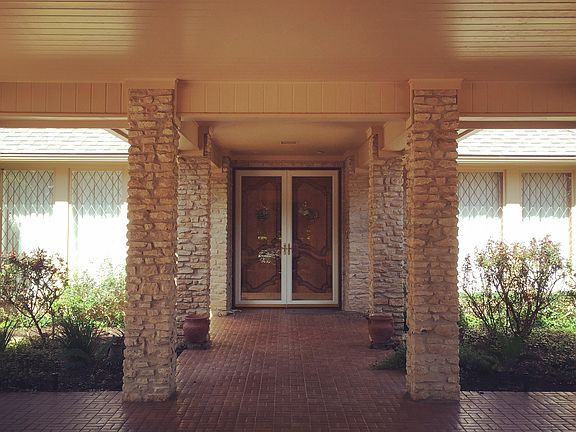 Front Door Under Portico