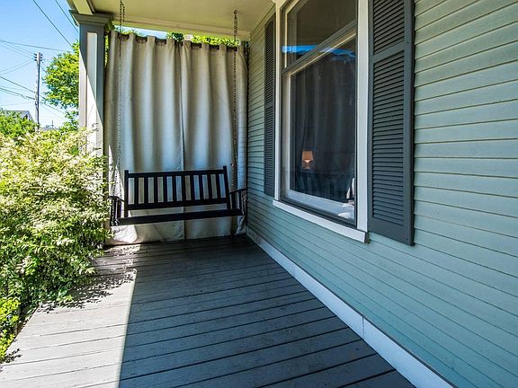 Front porch with a swing