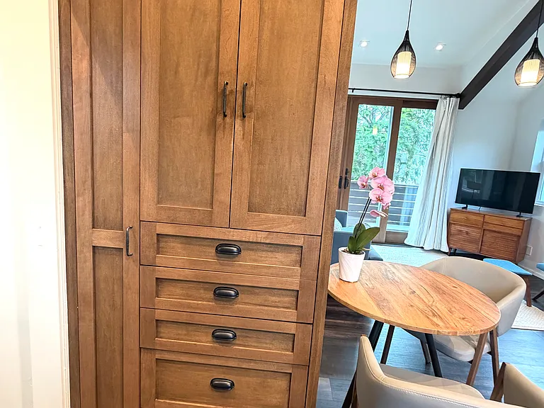 Kitchen storage with vacuum closet