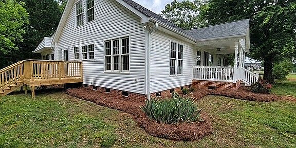 New deck and landscaping