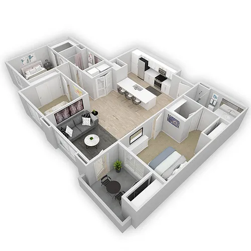 Floor plan 3 Bedroom 2 Bathroom
