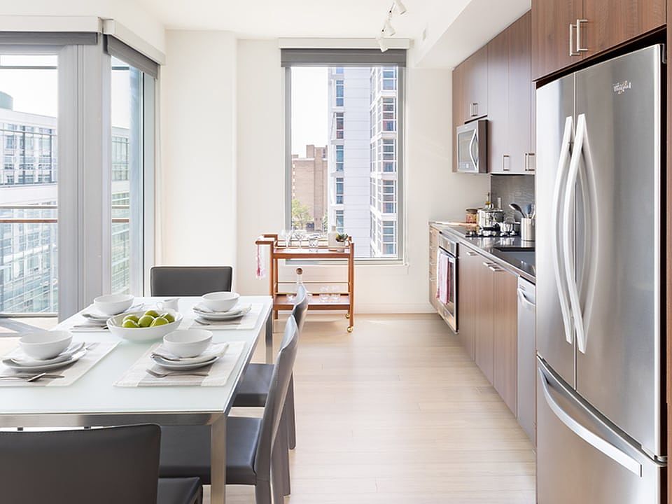 Gorgeous upscale finishes including stainless steel appliances