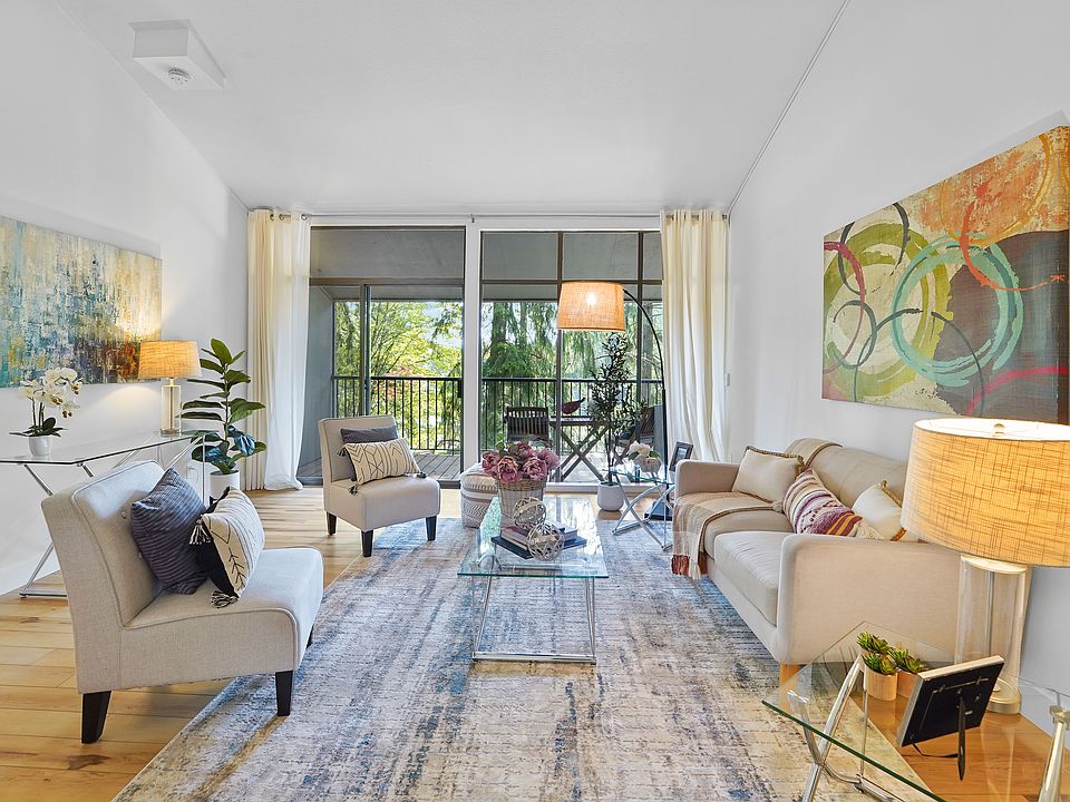 As you enter, you are greeted by a grand open space with view to the large balcony. LVP flooring throughout this 2nd floor condo.