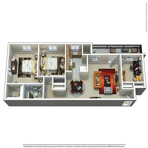 Floor plan 2Bedroom Den 1Bathroom