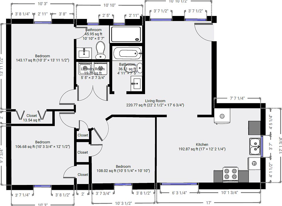 Floor Plan 1100 Sqr Ft