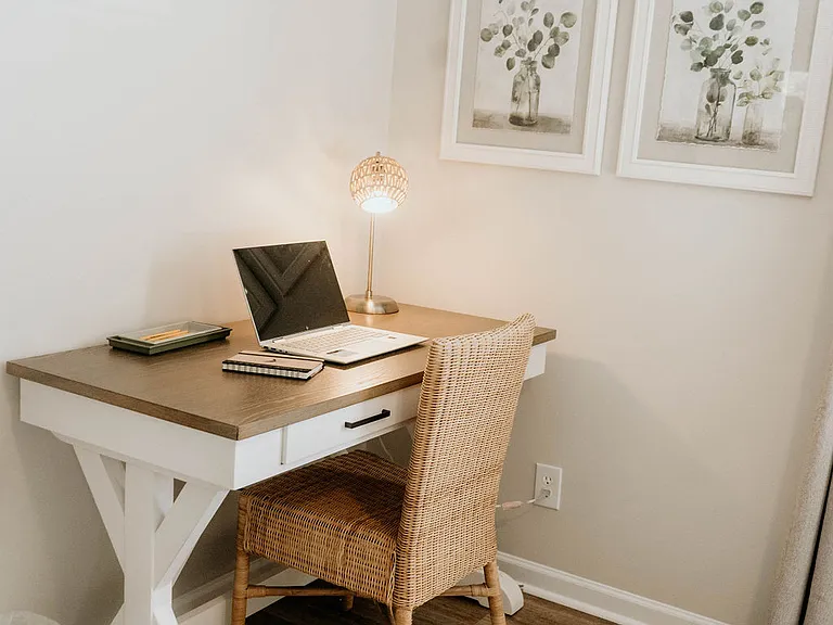 Stay productive with a dedicated workstation, complete with a spacious desk and high-speed WiFi_perfect for remote work or studying