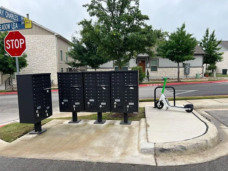 Mailbox pickup area
