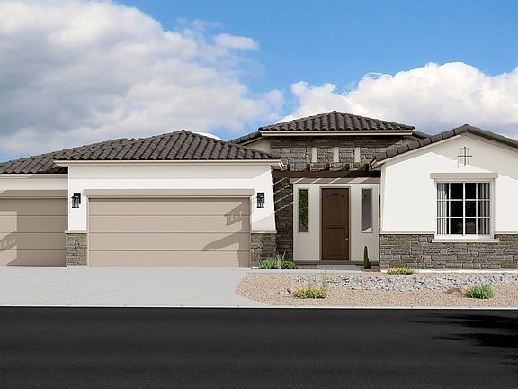 Tuscan Elevation - 3 Car Garage