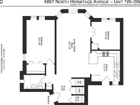 5th image of 4863 N Hermitage Ave #4867-2W