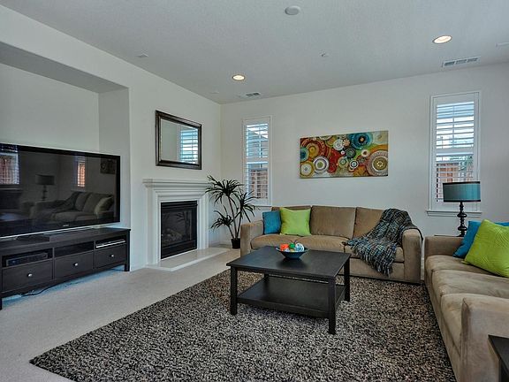 Fireplace &  Media Niche In Family Room
