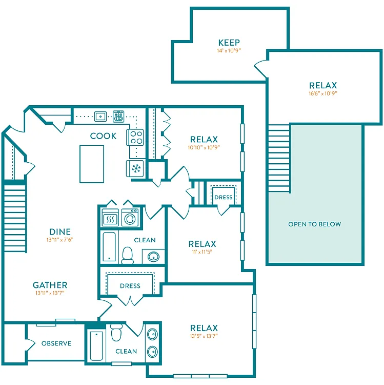 Floor plan Beckett Loft