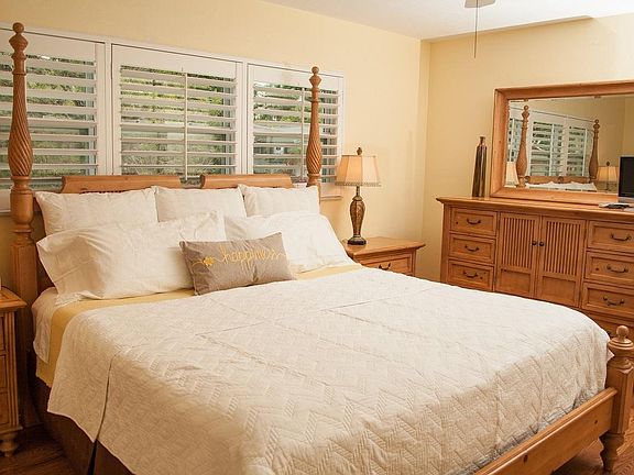 Master Bedroom with King-sized bed & attached bathroom