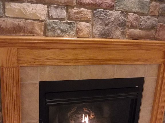 Gas fireplace in Liv Rm
