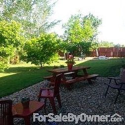 Backyard looking north, very private