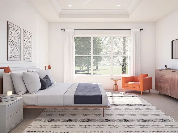 Primary suite with feature wall