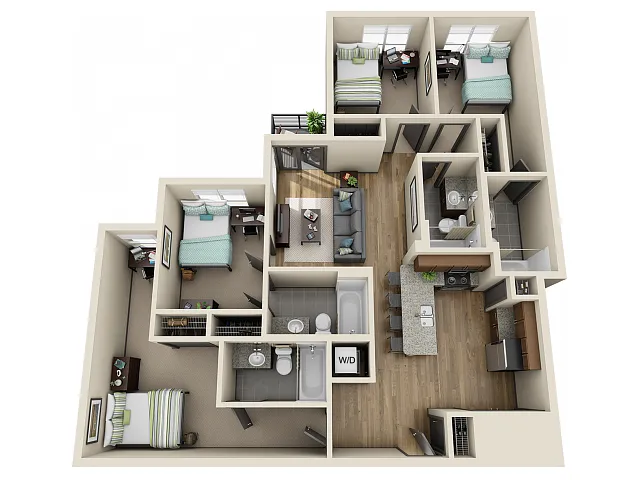 Floor plan 4X4D2