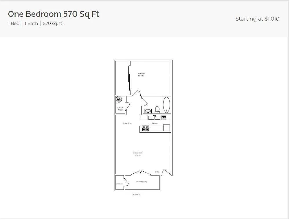 Floor plan One Bedroom
