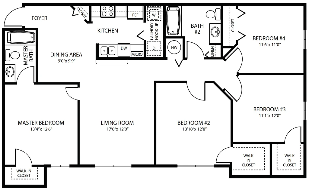 Floor plan 4X2