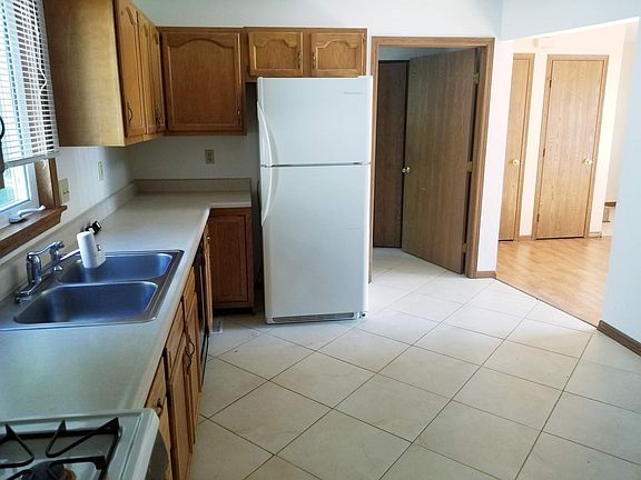 Eat-in kitchen, three closets on the main floor