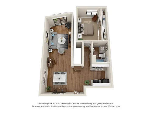 Floor plan One Bedroom