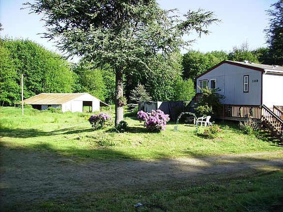 Front of House with Rhodys in Bloom