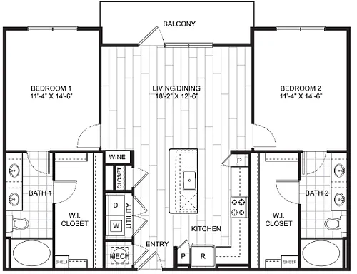 Floor plan B1A