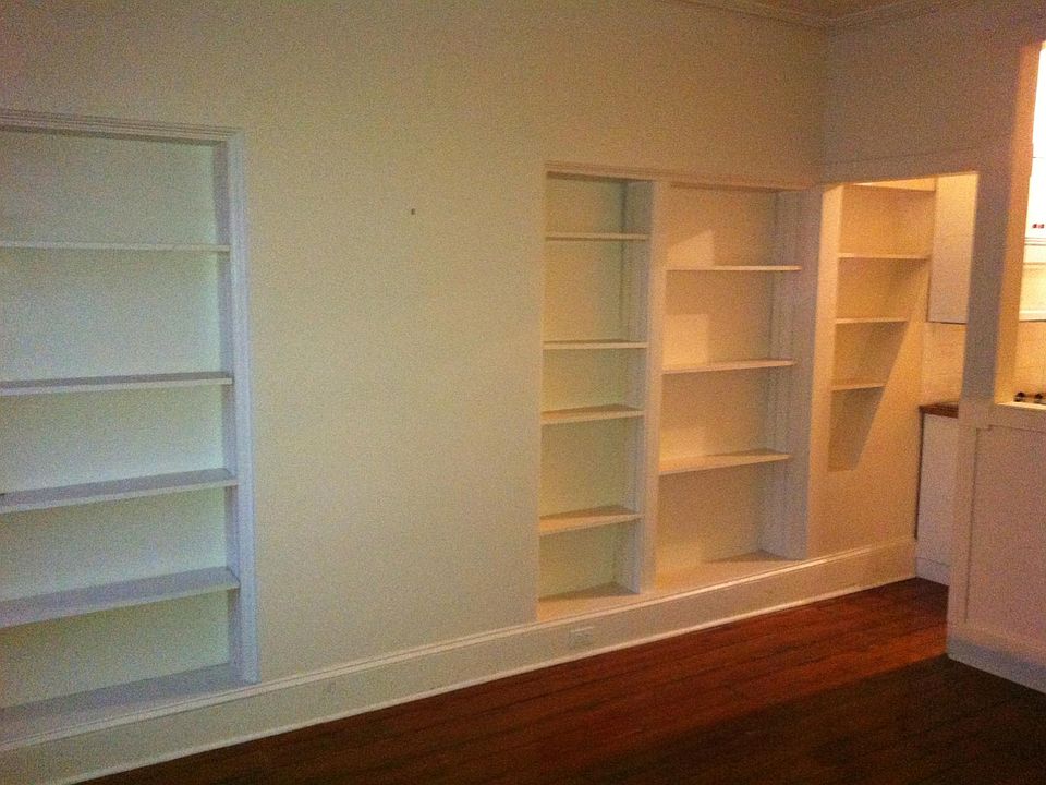 Built-in bookshelves