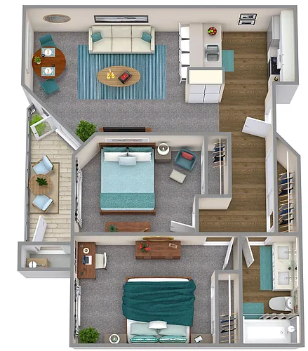 Floor plan Two Bedroom - Sequoia
