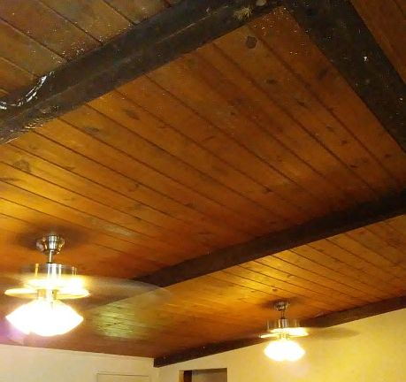 wood den ceiling