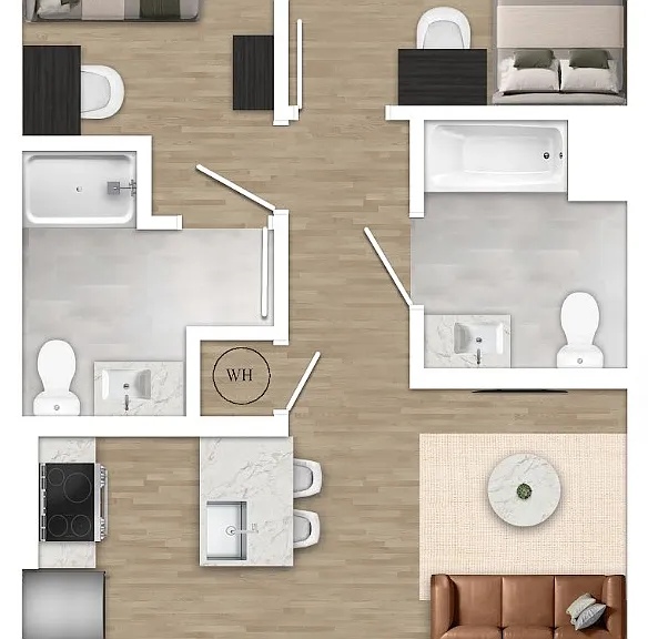 2 Bedroom - 2B 2 Bedroom - 2B