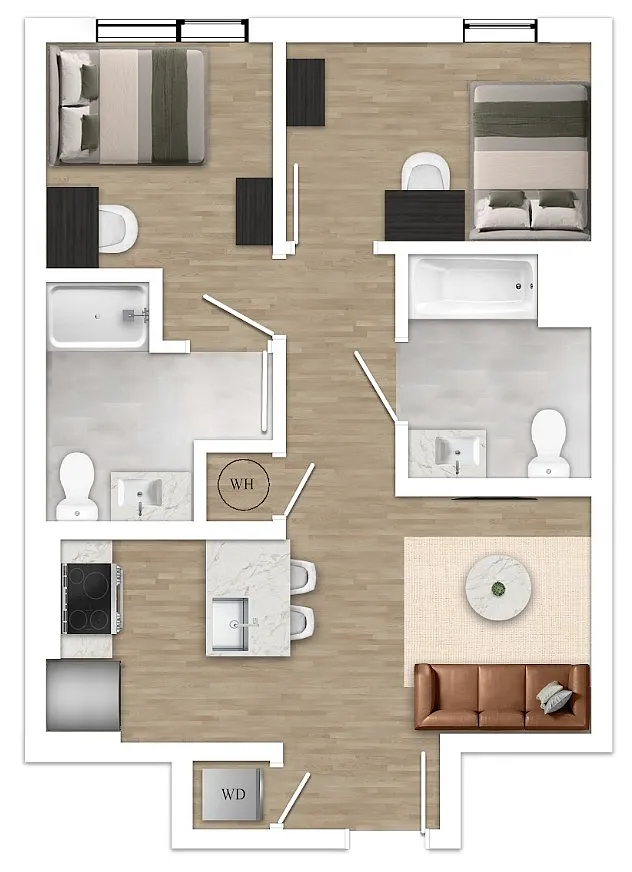 Floor plan 2B - 2X2