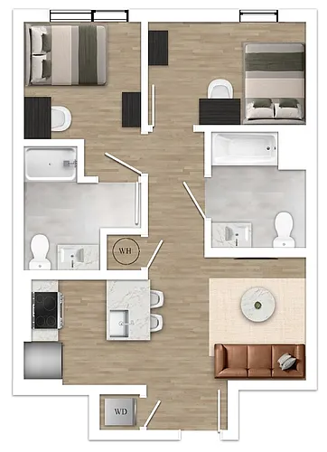 Floor plan 2B - 2X2