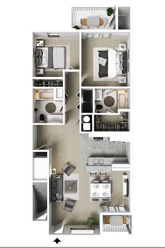 Floor plan 2 X 2